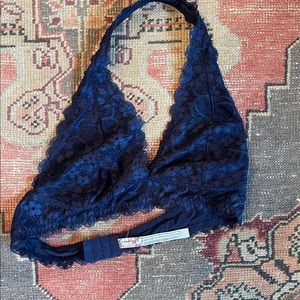 Free People Navy Lace Bralette